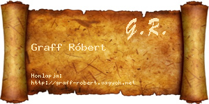 Graff Róbert névjegykártya